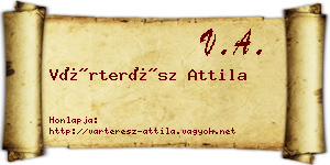 Várterész Attila névjegykártya